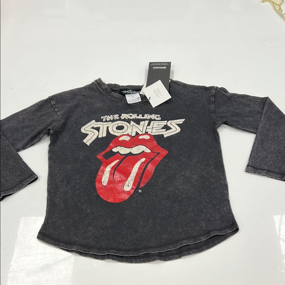 Zara Black and Red Long Sleeve Tee